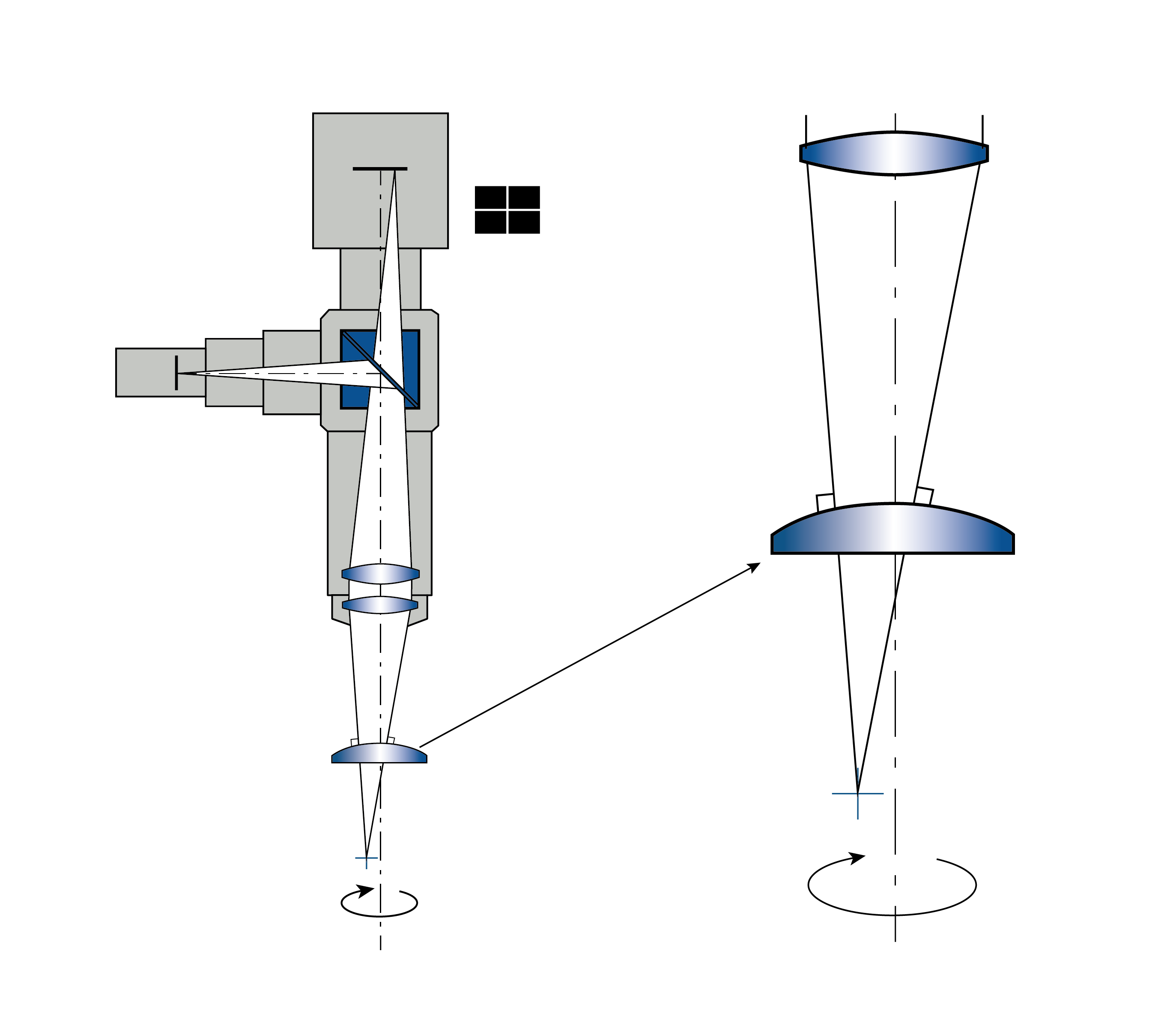 Illustration of the measurement in reflection
