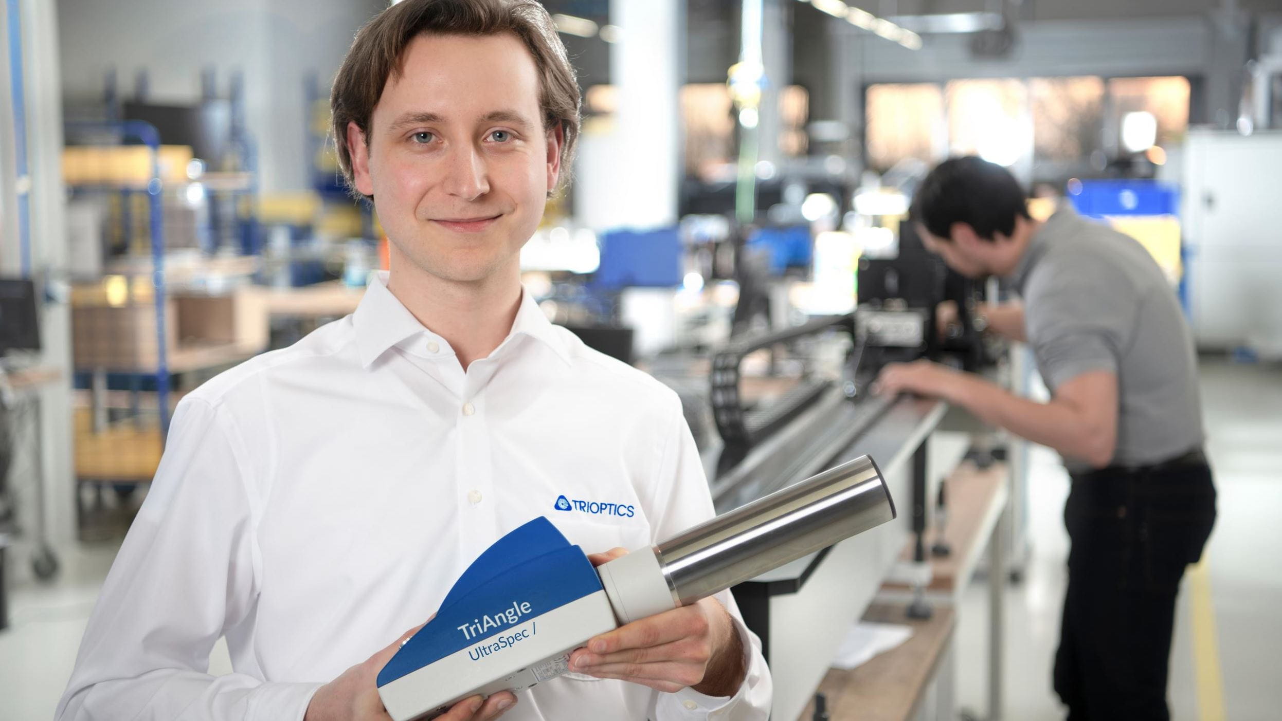 Man with TriAngle in his hands